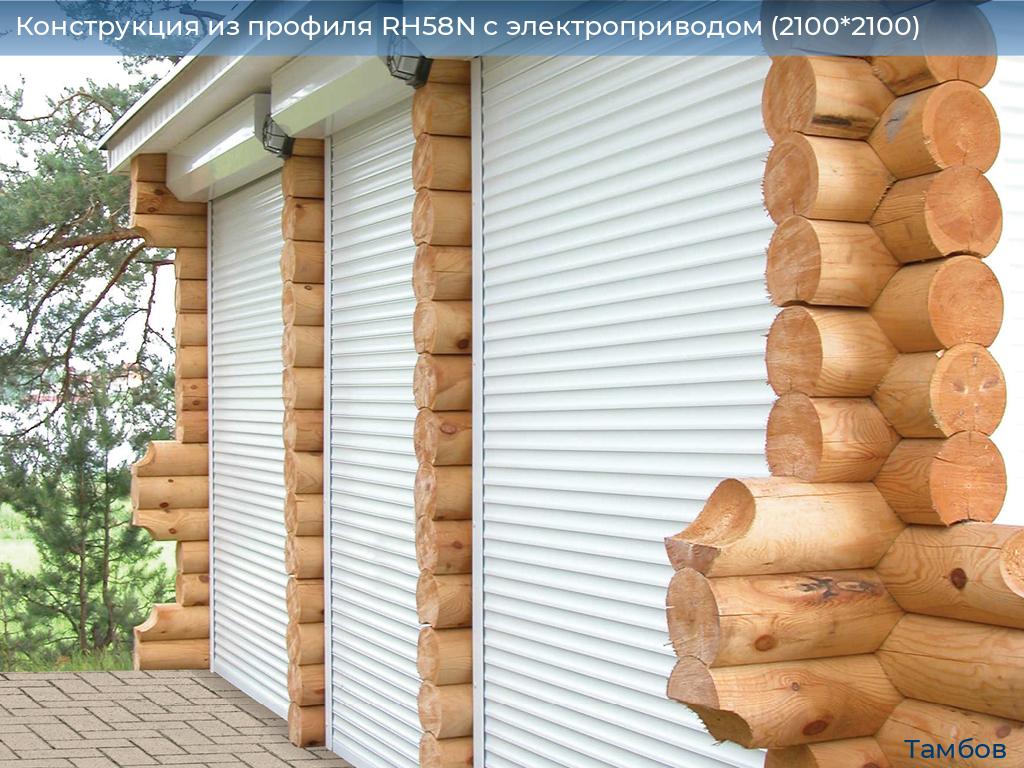 Конструкция из профиля RH58N с электроприводом (2100*2100), tambov.doorhan.ru