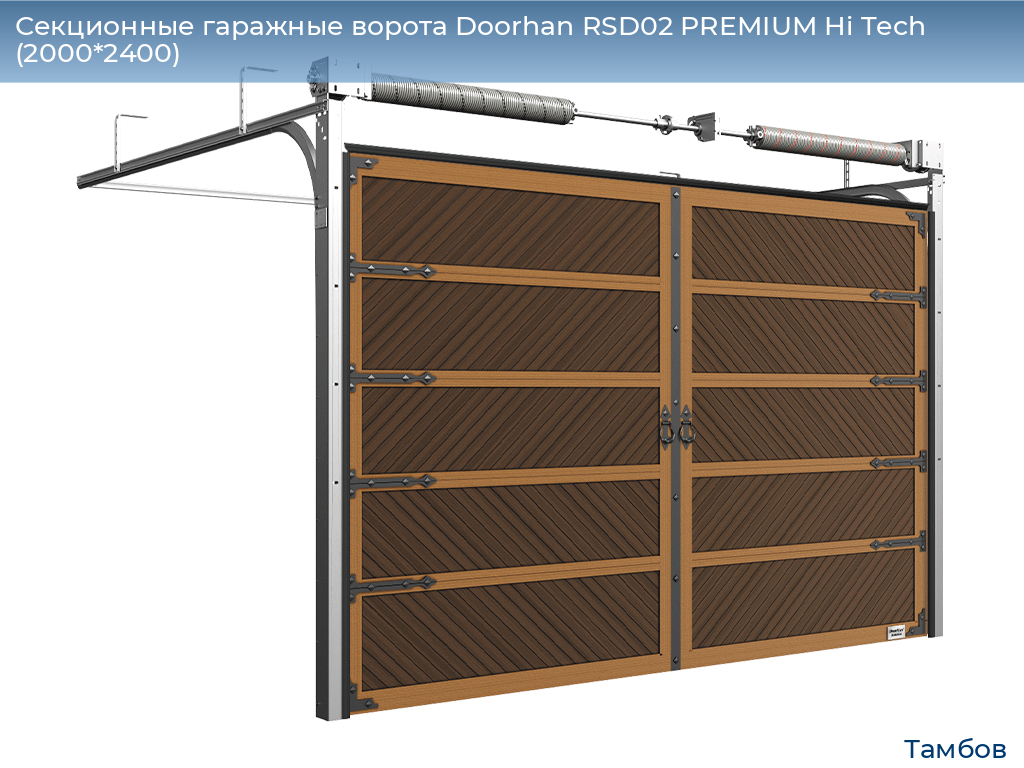 Секционные гаражные ворота Doorhan RSD02 PREMIUM Hi Tech (2000*2400), tambov.doorhan.ru