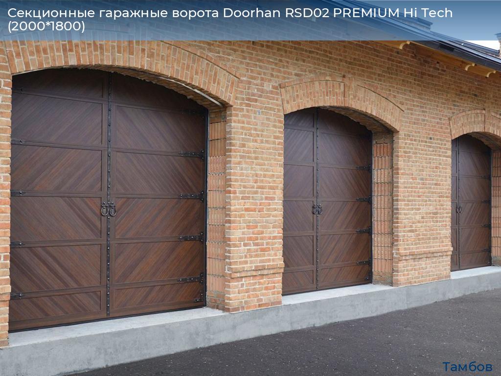Секционные гаражные ворота Doorhan RSD02 PREMIUM Hi Tech (2000*1800), tambov.doorhan.ru
