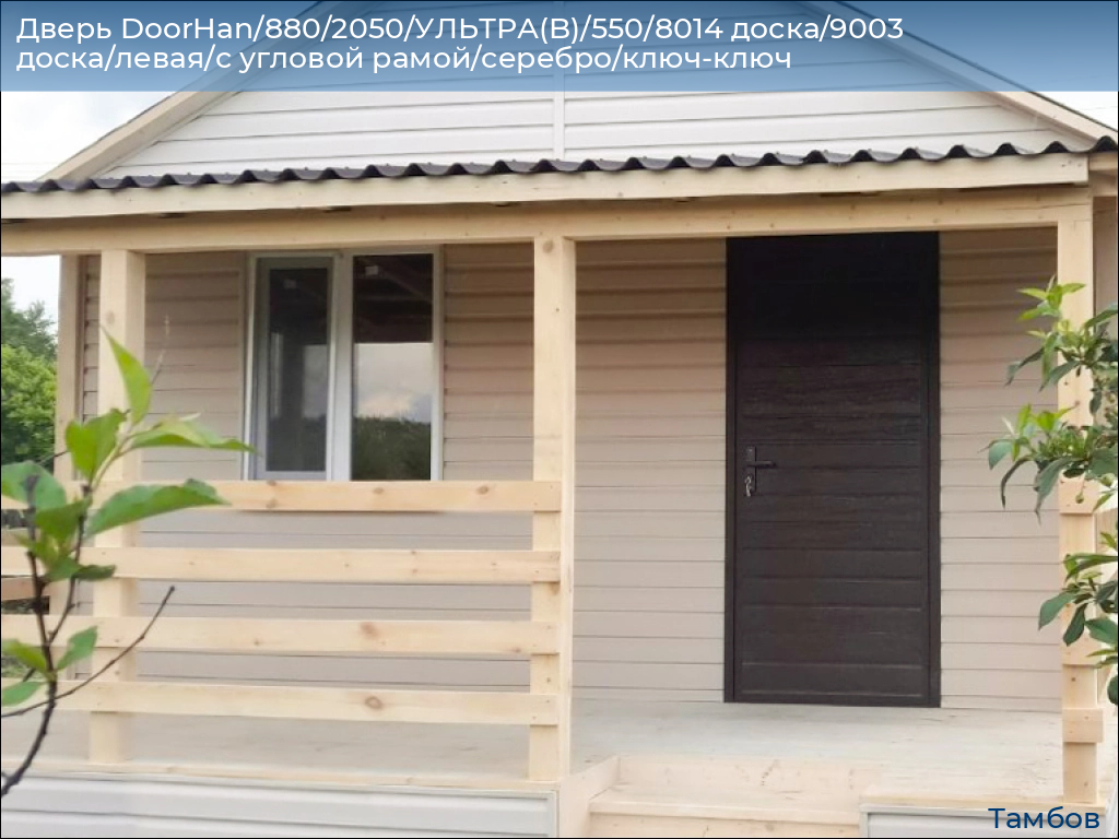 Дверь DoorHan/880/2050/УЛЬТРА(B)/550/8014 доска/9003 доска/левая/с угловой рамой/серебро/ключ-ключ, tambov.doorhan.ru