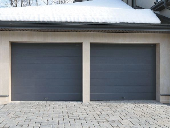 Секционные ворота 3700х2800 мм антрацитовые DoorHan RSD02, tambov.doorhan.ru